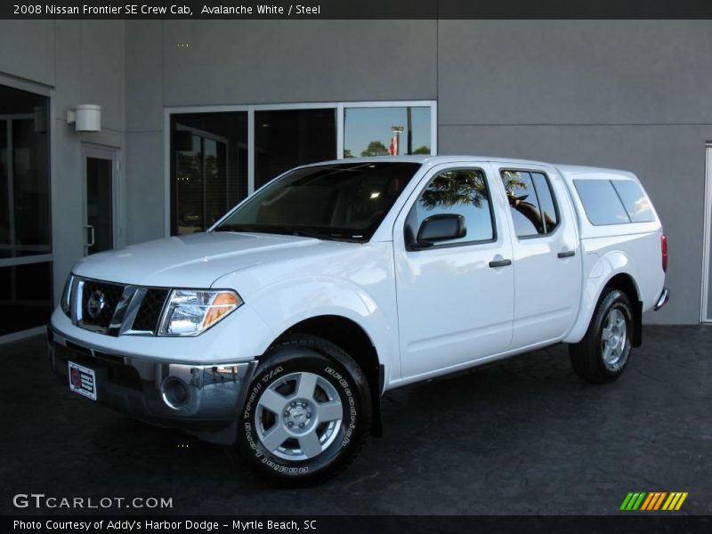 Avalanche White / Steel 2008 Nissan Frontier SE Crew Cab