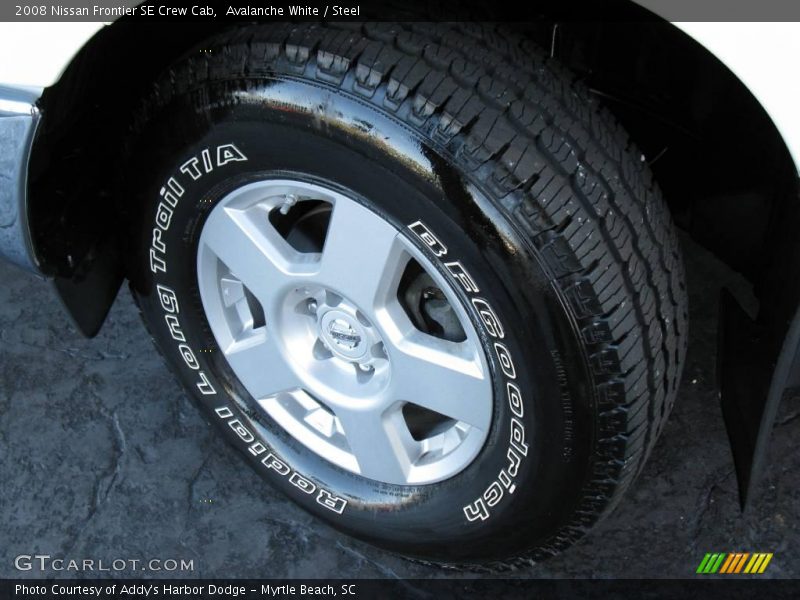 Avalanche White / Steel 2008 Nissan Frontier SE Crew Cab