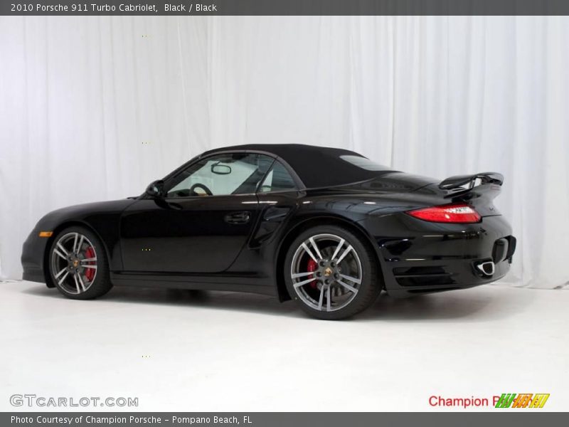 Black / Black 2010 Porsche 911 Turbo Cabriolet