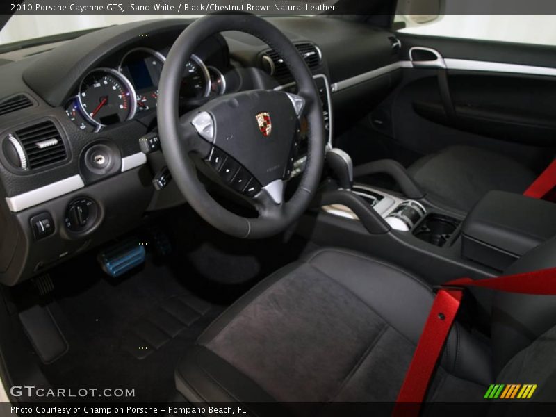 Sand White / Black/Chestnut Brown Natural Leather 2010 Porsche Cayenne GTS