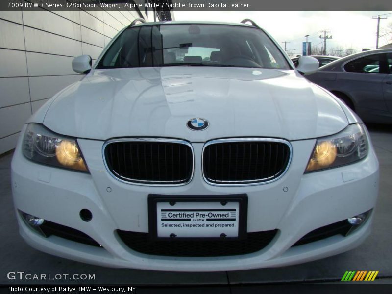 Alpine White / Saddle Brown Dakota Leather 2009 BMW 3 Series 328xi Sport Wagon
