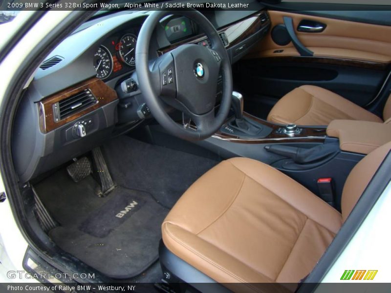 Alpine White / Saddle Brown Dakota Leather 2009 BMW 3 Series 328xi Sport Wagon