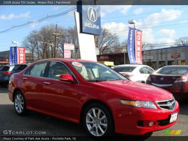 Milano Red / Parchment 2008 Acura TSX Sedan