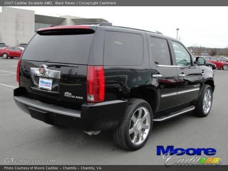 Black Raven / Cocoa/Light Cashmere 2007 Cadillac Escalade AWD