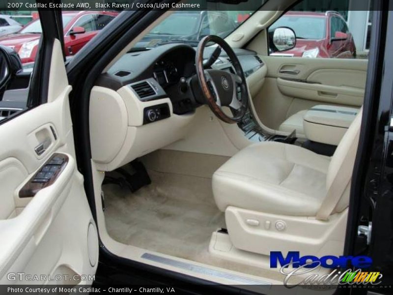 Black Raven / Cocoa/Light Cashmere 2007 Cadillac Escalade AWD