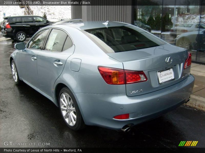 Breakwater Blue Metallic / Black 2009 Lexus IS 250 AWD