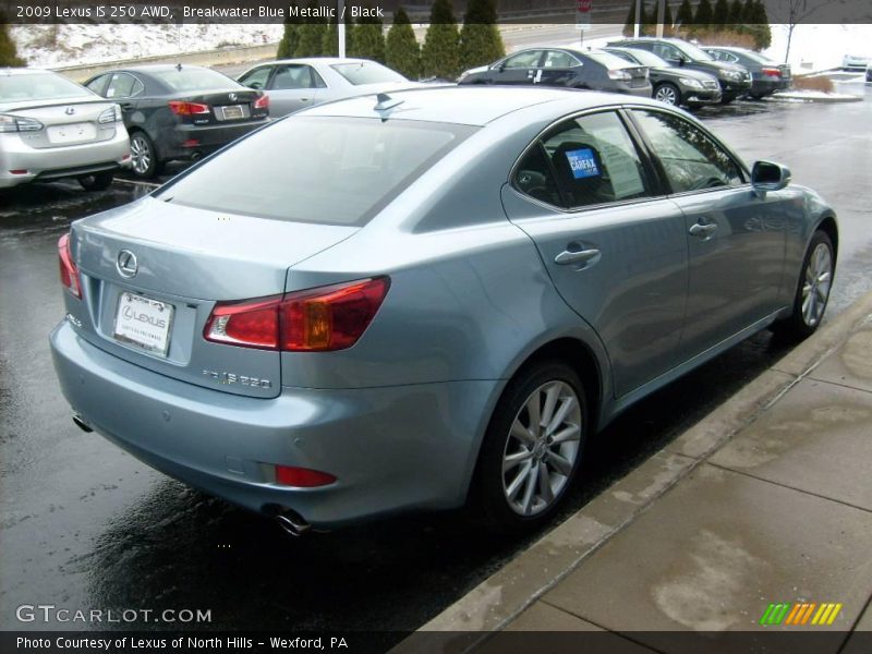 Breakwater Blue Metallic / Black 2009 Lexus IS 250 AWD