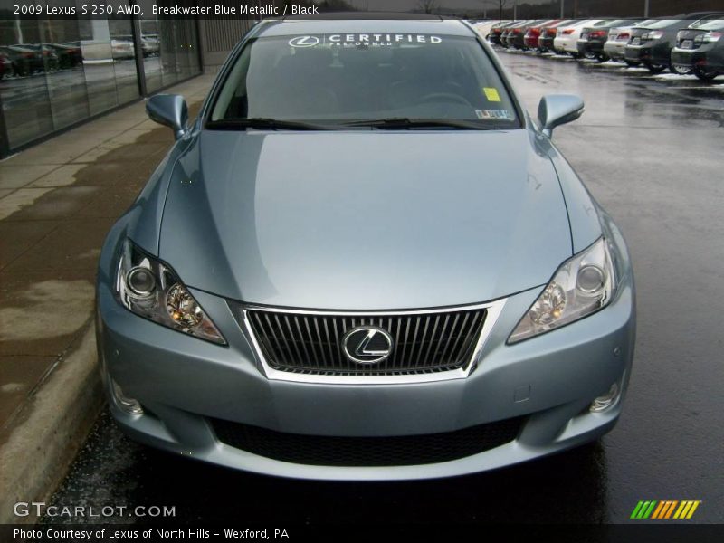 Breakwater Blue Metallic / Black 2009 Lexus IS 250 AWD