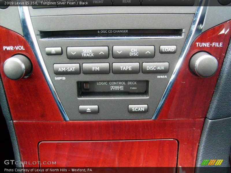 Tungsten Silver Pearl / Black 2009 Lexus ES 350