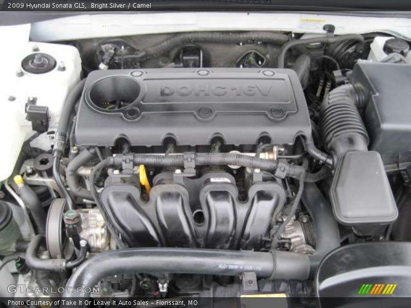 Bright Silver / Camel 2009 Hyundai Sonata GLS