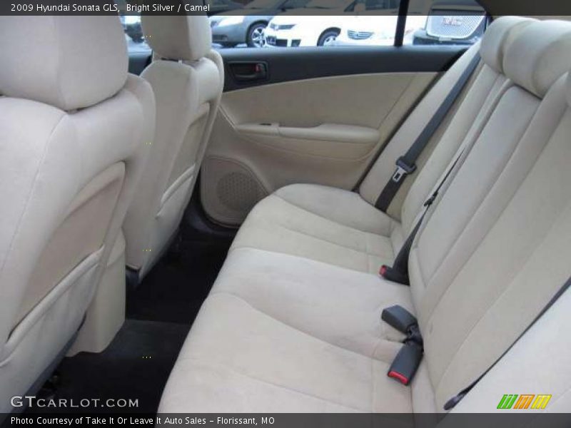 Bright Silver / Camel 2009 Hyundai Sonata GLS