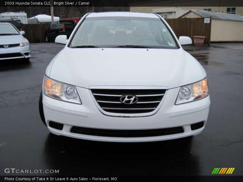 Bright Silver / Camel 2009 Hyundai Sonata GLS