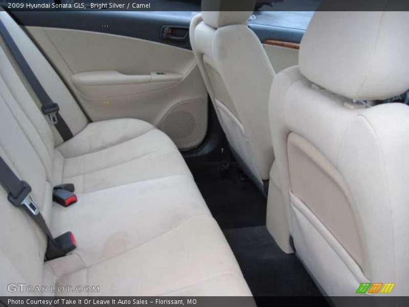 Bright Silver / Camel 2009 Hyundai Sonata GLS