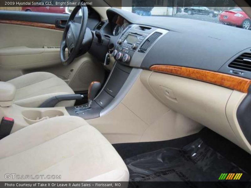 Bright Silver / Camel 2009 Hyundai Sonata GLS