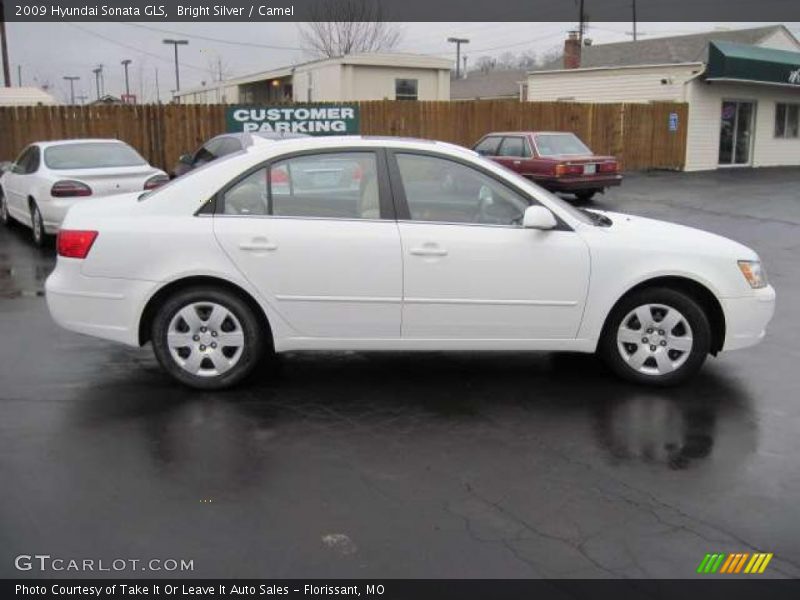Bright Silver / Camel 2009 Hyundai Sonata GLS
