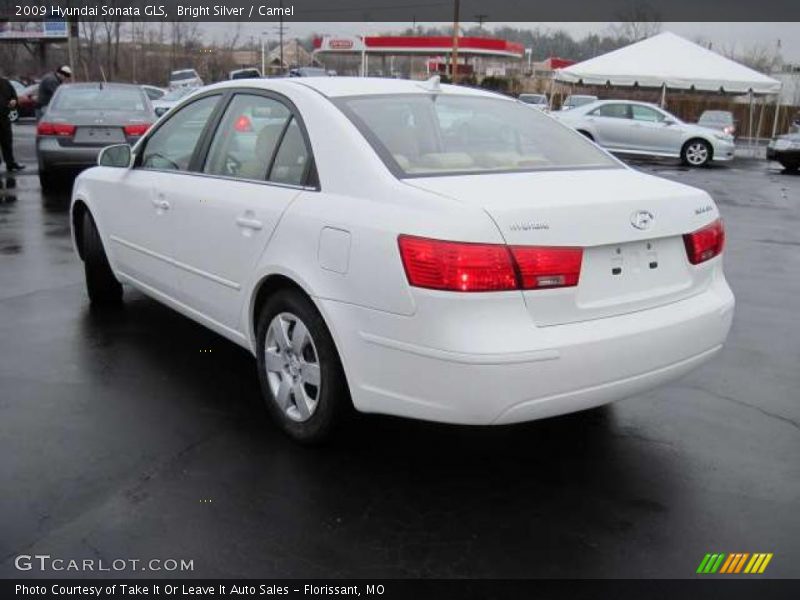 Bright Silver / Camel 2009 Hyundai Sonata GLS