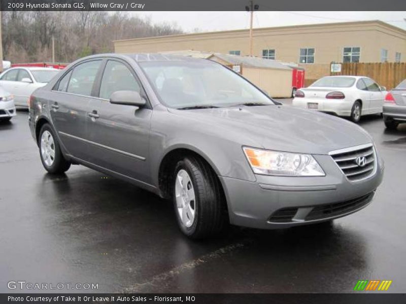 Willow Gray / Gray 2009 Hyundai Sonata GLS