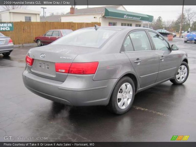 Willow Gray / Gray 2009 Hyundai Sonata GLS