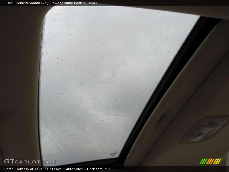 Powder White Pearl / Camel 2009 Hyundai Sonata GLS