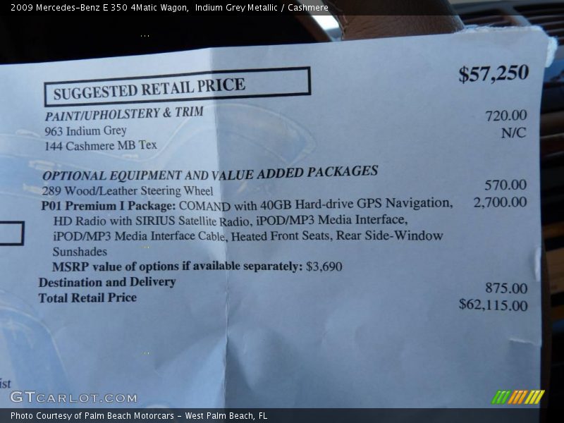 Indium Grey Metallic / Cashmere 2009 Mercedes-Benz E 350 4Matic Wagon