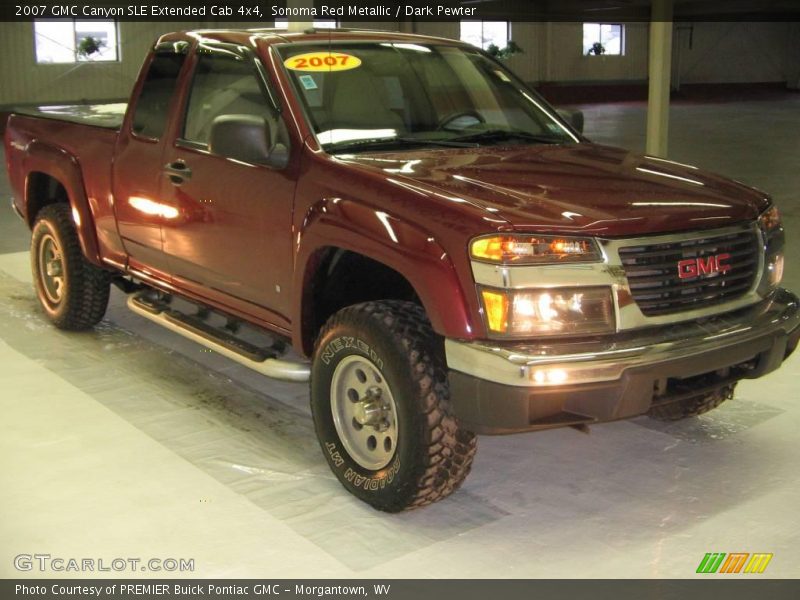 Sonoma Red Metallic / Dark Pewter 2007 GMC Canyon SLE Extended Cab 4x4