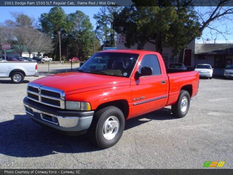 Flame Red / Mist Gray 2001 Dodge Ram 1500 SLT Regular Cab