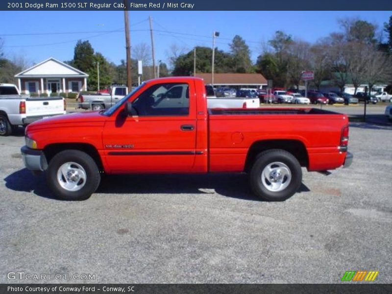 Flame Red / Mist Gray 2001 Dodge Ram 1500 SLT Regular Cab