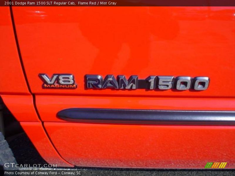 Flame Red / Mist Gray 2001 Dodge Ram 1500 SLT Regular Cab