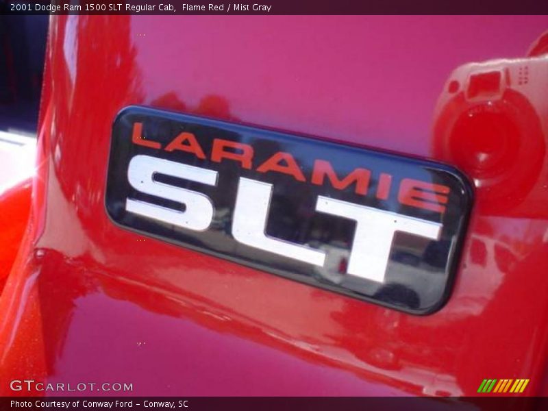 Flame Red / Mist Gray 2001 Dodge Ram 1500 SLT Regular Cab