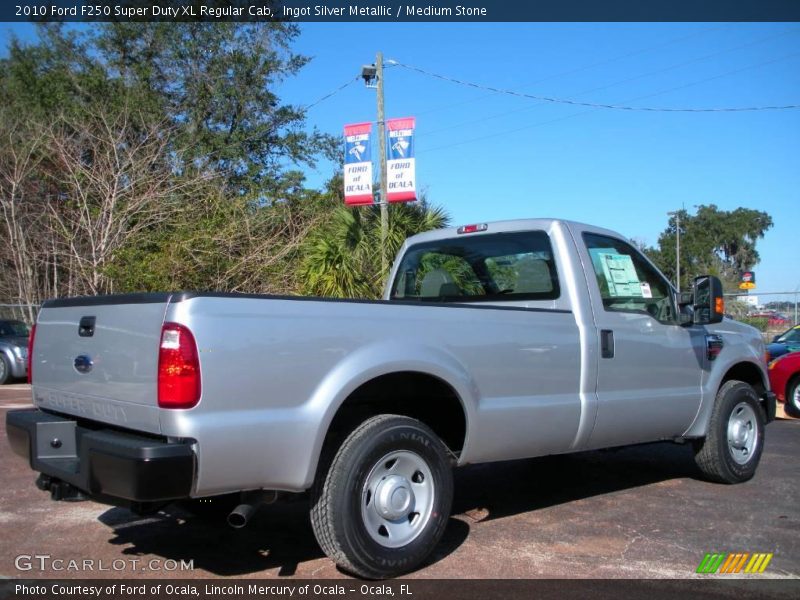 Ingot Silver Metallic / Medium Stone 2010 Ford F250 Super Duty XL Regular Cab