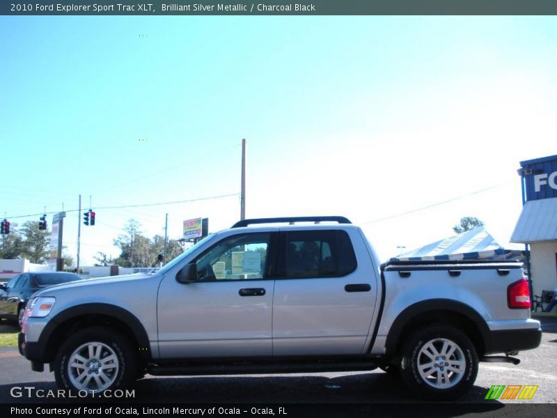 Brilliant Silver Metallic / Charcoal Black 2010 Ford Explorer Sport Trac XLT