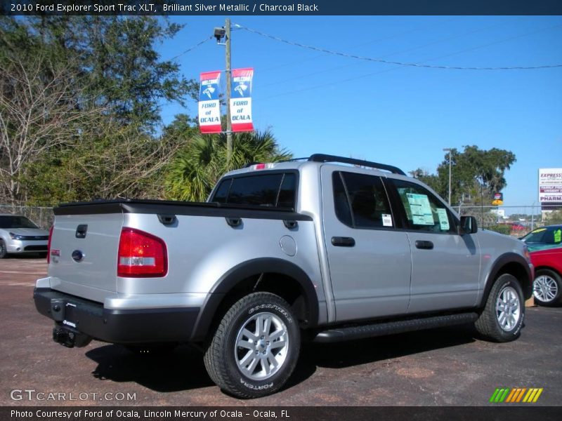Brilliant Silver Metallic / Charcoal Black 2010 Ford Explorer Sport Trac XLT