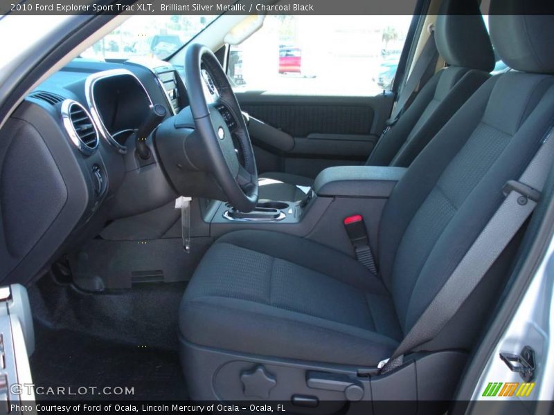 Brilliant Silver Metallic / Charcoal Black 2010 Ford Explorer Sport Trac XLT