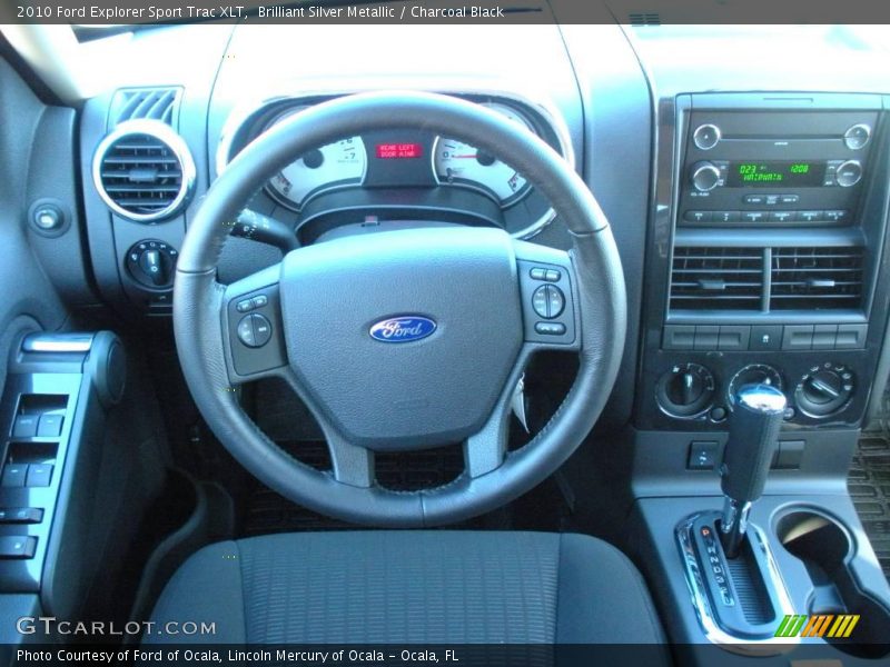 Brilliant Silver Metallic / Charcoal Black 2010 Ford Explorer Sport Trac XLT