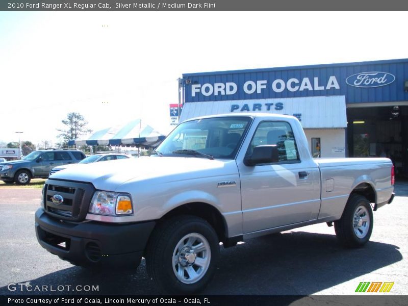 Silver Metallic / Medium Dark Flint 2010 Ford Ranger XL Regular Cab