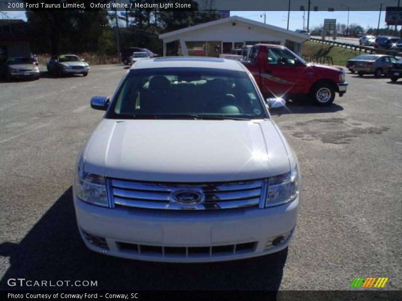 Oxford White / Medium Light Stone 2008 Ford Taurus Limited