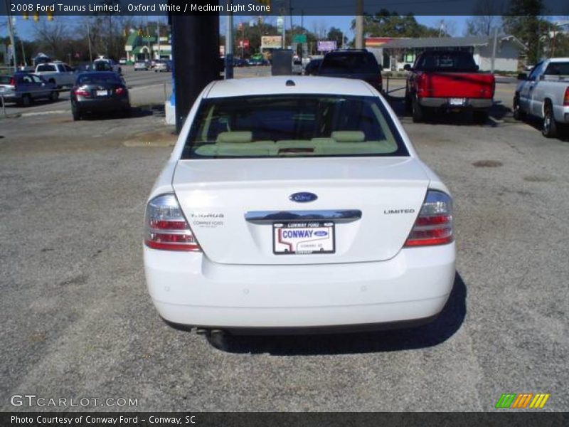 Oxford White / Medium Light Stone 2008 Ford Taurus Limited