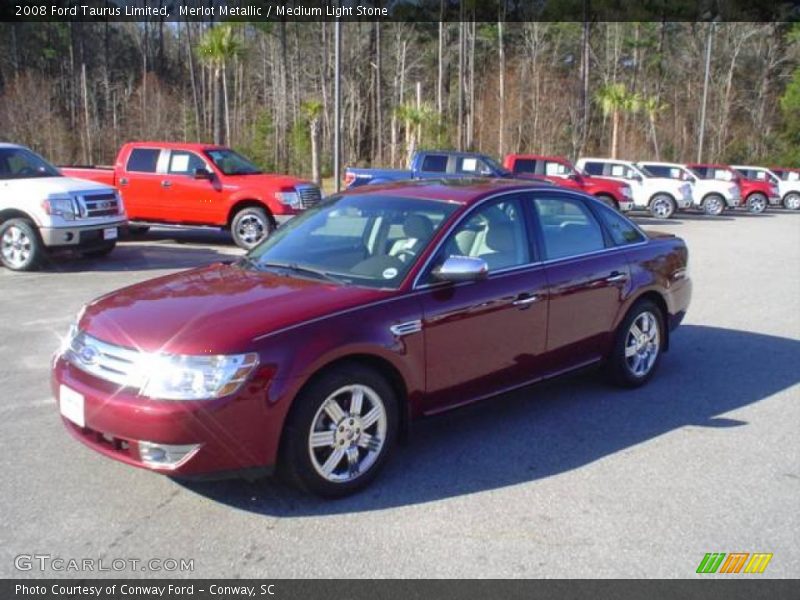 Merlot Metallic / Medium Light Stone 2008 Ford Taurus Limited