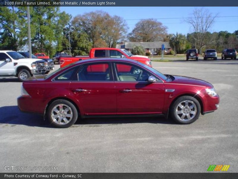 Merlot Metallic / Medium Light Stone 2008 Ford Taurus Limited
