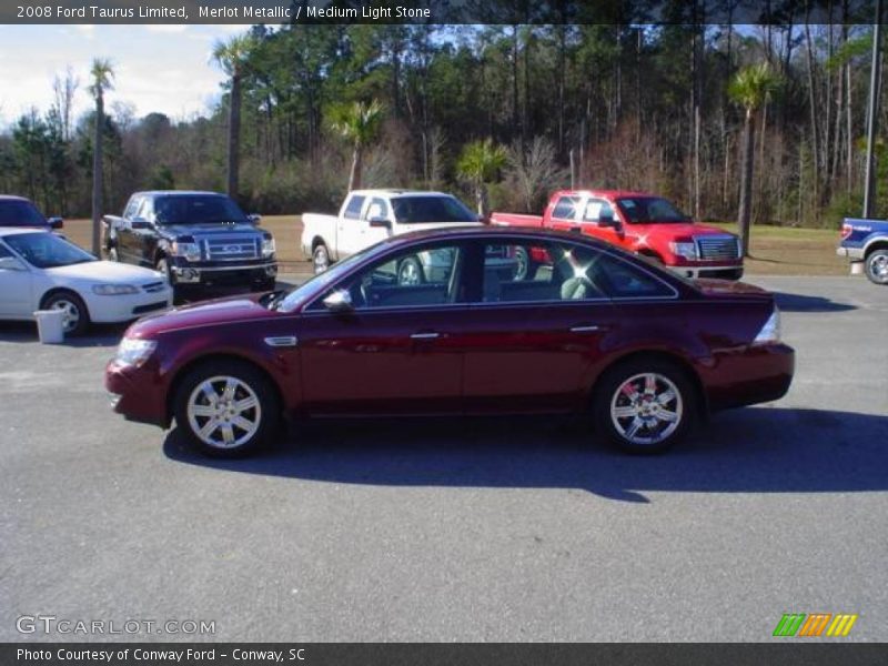Merlot Metallic / Medium Light Stone 2008 Ford Taurus Limited