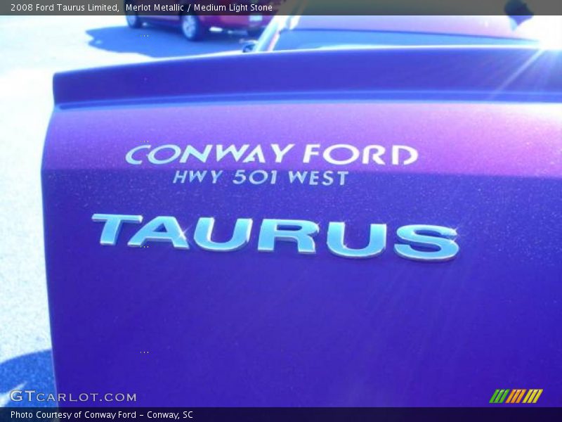 Merlot Metallic / Medium Light Stone 2008 Ford Taurus Limited