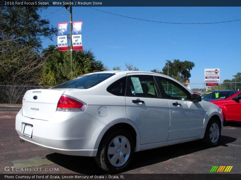 White Suede / Medium Stone 2010 Ford Focus S Sedan