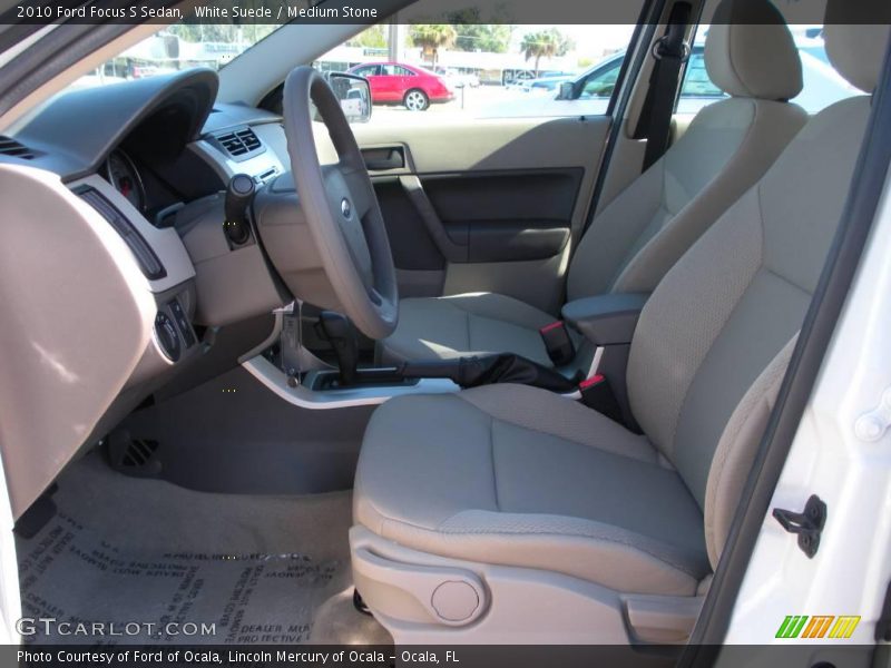 White Suede / Medium Stone 2010 Ford Focus S Sedan