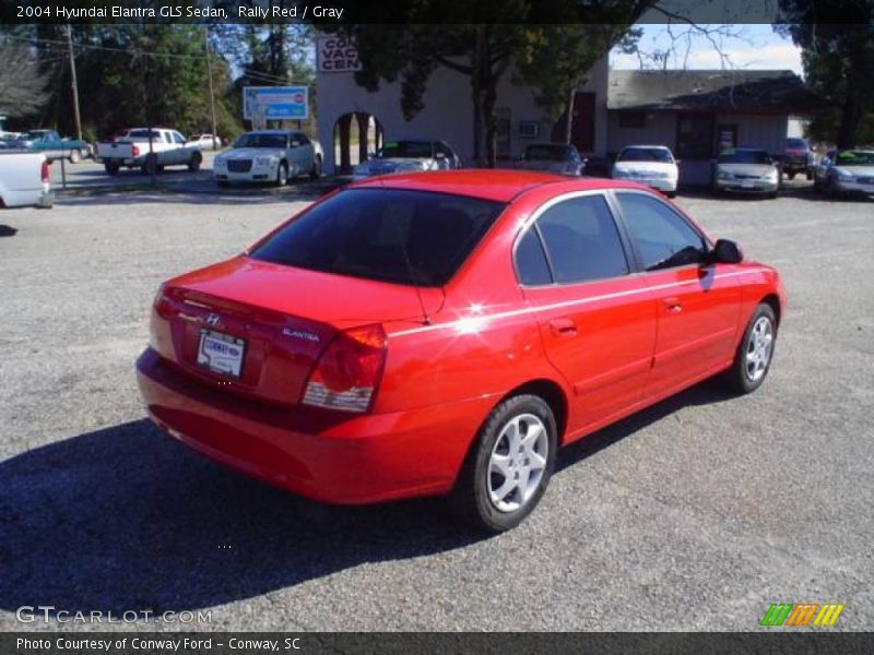 Rally Red / Gray 2004 Hyundai Elantra GLS Sedan