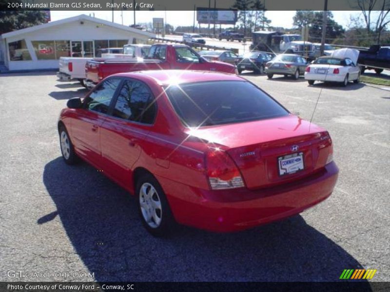 Rally Red / Gray 2004 Hyundai Elantra GLS Sedan