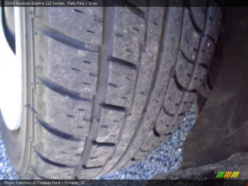 Rally Red / Gray 2004 Hyundai Elantra GLS Sedan
