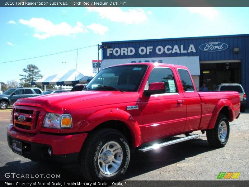 Torch Red / Medium Dark Flint 2010 Ford Ranger Sport SuperCab