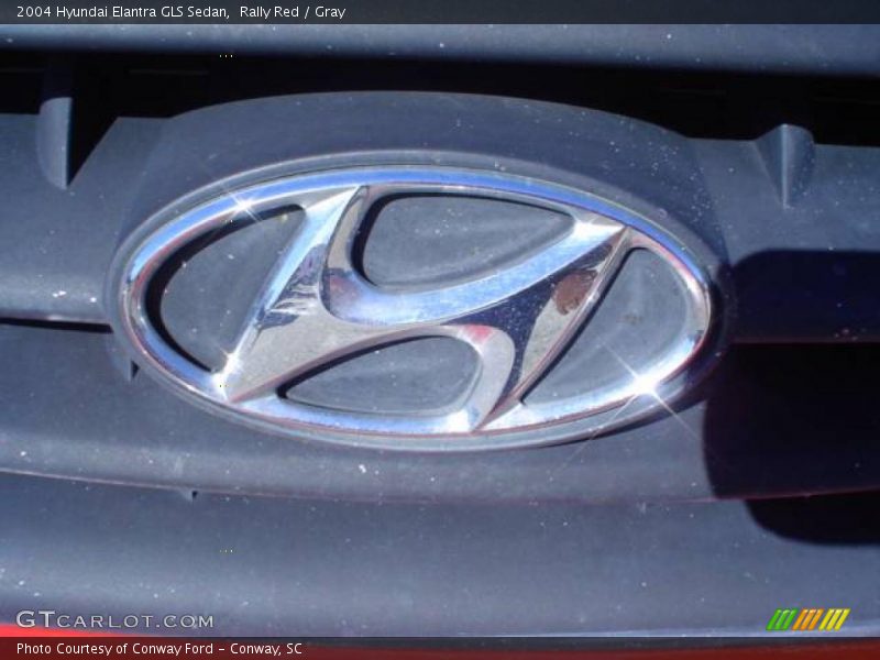 Rally Red / Gray 2004 Hyundai Elantra GLS Sedan