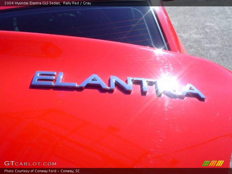 Rally Red / Gray 2004 Hyundai Elantra GLS Sedan
