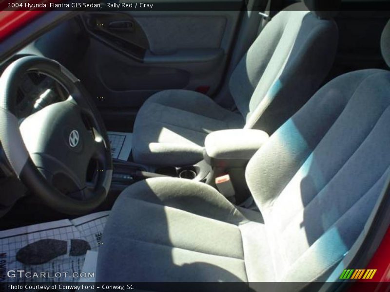 Rally Red / Gray 2004 Hyundai Elantra GLS Sedan